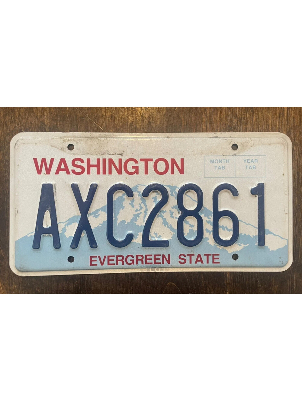 License Plate Washington USA American Vintage Expired WI Graphic AXC 2861 SIGN